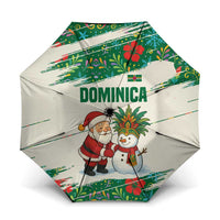Dominica Christmas Umbrella with Santa Snowman and Tropical Carnival Headpiece - Wonder Print Shop