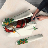 Dominica Christmas Umbrella with Santa Snowman and Tropical Carnival Headpiece - Wonder Print Shop