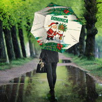 Dominica Christmas Umbrella with Santa Snowman and Tropical Carnival Headpiece - Wonder Print Shop