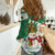 Dominica Christmas Women Casual Shirt with Santa Snowman and Tropical Carnival Headpiece - Wonder Print Shop