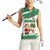 Dominica Christmas Women Sleeveless Polo Shirt with Santa Snowman and Tropical Carnival Headpiece - Wonder Print Shop