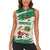 Dominica Christmas Women Sleeveless Polo Shirt with Santa Snowman and Tropical Carnival Headpiece - Wonder Print Shop