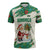Dominica Christmas Zipper Polo Shirt with Santa Snowman and Tropical Carnival Headpiece - Wonder Print Shop