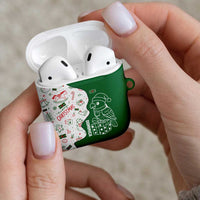 Dominica Christmas AirPods Case with Parrot Gift Box and Festive Pattern Design - Wonder Print Shop