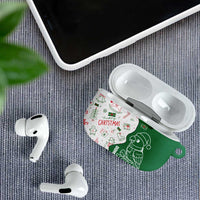 Dominica Christmas AirPods Case with Parrot Gift Box and Festive Pattern Design - Wonder Print Shop