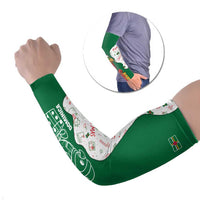 Dominica Christmas Arm Sleeves with Parrot Gift Box and Festive Pattern Design - Wonder Print Shop
