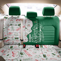 Dominica Christmas Back Car Seat Cover with Parrot Gift Box and Festive Pattern Design - Wonder Print Shop