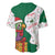 Dominica Christmas Baseball Jersey with Parrot Gift Box and Festive Pattern Design - Wonder Print Shop