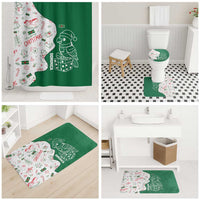 Dominica Christmas Bathroom Set with Parrot Gift Box and Festive Pattern Design - Wonder Print Shop