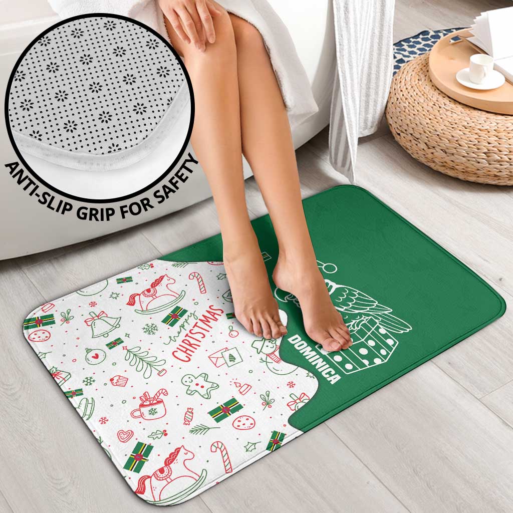 Dominica Christmas Bathroom Set with Parrot Gift Box and Festive Pattern Design - Wonder Print Shop