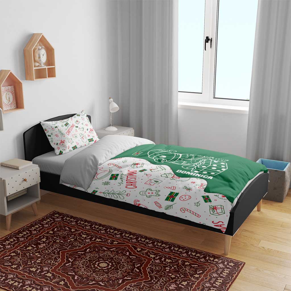 Dominica Christmas Bedding Set with Parrot Gift Box and Festive Pattern Design - Wonder Print Shop