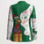 Dominica Christmas Blazer with Parrot Gift Box and Festive Pattern Design - Wonder Print Shop