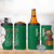 Dominica Christmas 4 in 1 Can Cooler Tumbler with Parrot Gift Box and Festive Pattern Design - Wonder Print Shop