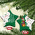 Dominica Christmas Ceramic Ornament with Parrot Gift Box and Festive Pattern Design - Wonder Print Shop