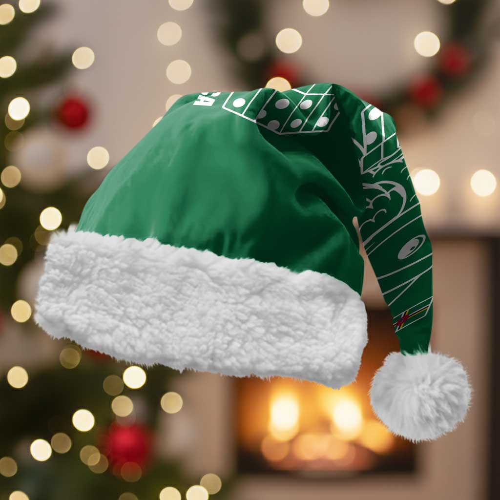 Dominica Christmas Santa Hat with Parrot Gift Box and Festive Pattern Design - Wonder Print Shop