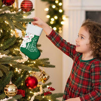 Dominica Christmas Stocking with Parrot Gift Box and Festive Pattern Design - Wonder Print Shop