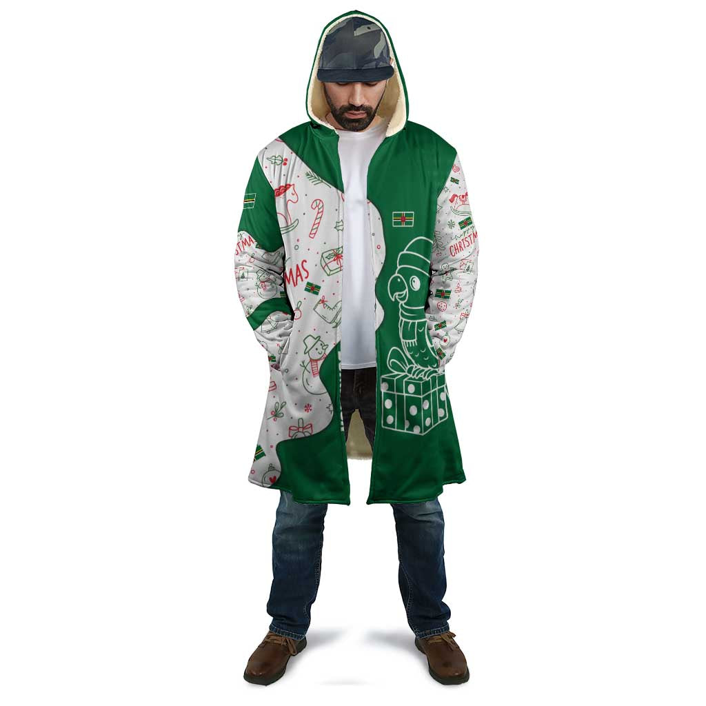 Dominica Christmas Cloak with Parrot Gift Box and Festive Pattern Design - Wonder Print Shop