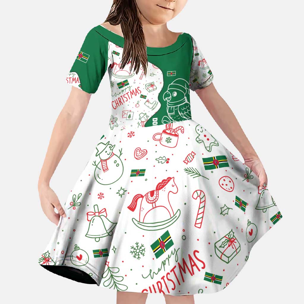 Dominica Christmas Family Matching Mermaid Dress and Hawaiian Shirt with Parrot Gift Box and Festive Pattern Design - Wonder Print Shop