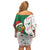 Dominica Christmas Family Matching Off Shoulder Short Dress and Hawaiian Shirt with Parrot Gift Box and Festive Pattern Design - Wonder Print Shop