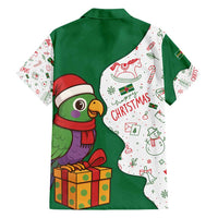 Dominica Christmas Family Matching Puletasi and Hawaiian Shirt with Parrot Gift Box and Festive Pattern Design - Wonder Print Shop