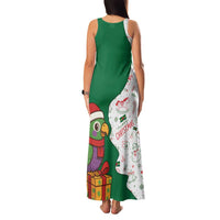 Dominica Christmas Family Matching Tank Maxi Dress and Hawaiian Shirt with Parrot Gift Box and Festive Pattern Design - Wonder Print Shop