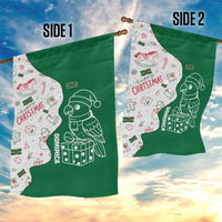 Dominica Christmas Garden Flag with Parrot Gift Box and Festive Pattern Design - Wonder Print Shop