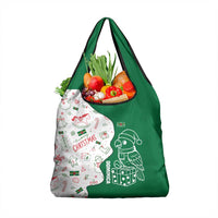 Dominica Christmas Grocery Bag with Parrot Gift Box and Festive Pattern Design - Wonder Print Shop