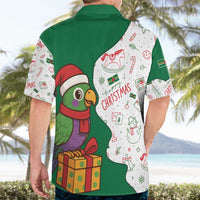 Dominica Christmas Hawaiian Shirt with Parrot Gift Box and Festive Pattern Design - Wonder Print Shop