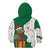 Dominica Christmas Kid Hoodie with Parrot Gift Box and Festive Pattern Design - Wonder Print Shop