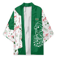 Dominica Christmas Kimono with Parrot Gift Box and Festive Pattern Design - Wonder Print Shop