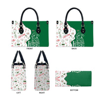 Dominica Christmas Leather Bag with Parrot Gift Box and Festive Pattern Design - Wonder Print Shop