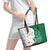 Dominica Christmas Leather Tote Bag with Parrot Gift Box and Festive Pattern Design - Wonder Print Shop