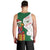 Dominica Christmas Men Tank Top with Parrot Gift Box and Festive Pattern Design - Wonder Print Shop