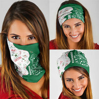 Dominica Christmas Neck Gaiter with Parrot Gift Box and Festive Pattern Design - Wonder Print Shop