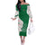 Dominica Christmas Off The Shoulder Long Sleeve Dress with Parrot Gift Box and Festive Pattern Design - Wonder Print Shop