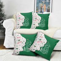 Dominica Christmas Pillow Cover with Parrot Gift Box and Festive Pattern Design - Wonder Print Shop