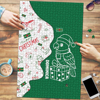 Dominica Christmas Puzzle with Parrot Gift Box and Festive Pattern Design - Wonder Print Shop