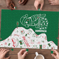 Dominica Christmas Puzzle with Parrot Gift Box and Festive Pattern Design - Wonder Print Shop