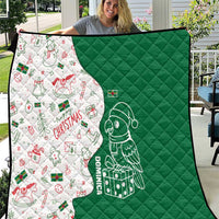 Dominica Christmas Quilt with Parrot Gift Box and Festive Pattern Design - Wonder Print Shop