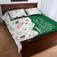 Dominica Christmas Quilt Bed Set with Parrot Gift Box and Festive Pattern Design - Wonder Print Shop