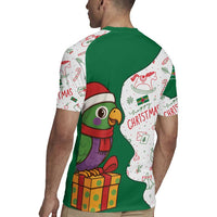 Dominica Christmas Rugby Jersey with Parrot Gift Box and Festive Pattern Design - Wonder Print Shop