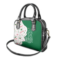 Dominica Christmas Shoulder Handbag with Parrot Gift Box and Festive Pattern Design - Wonder Print Shop