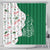 Dominica Christmas Shower Curtain with Parrot Gift Box and Festive Pattern Design - Wonder Print Shop