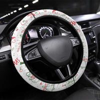 Dominica Christmas Steering Wheel Cover with Parrot Gift Box and Festive Pattern Design - Wonder Print Shop