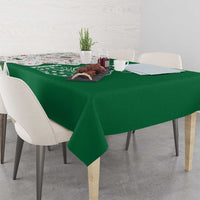 Dominica Christmas Tablecloth with Parrot Gift Box and Festive Pattern Design - Wonder Print Shop