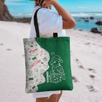 Dominica Christmas Tote Bag with Parrot Gift Box and Festive Pattern Design - Wonder Print Shop