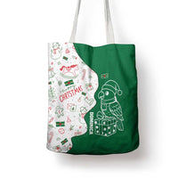 Dominica Christmas Tote Bag with Parrot Gift Box and Festive Pattern Design - Wonder Print Shop
