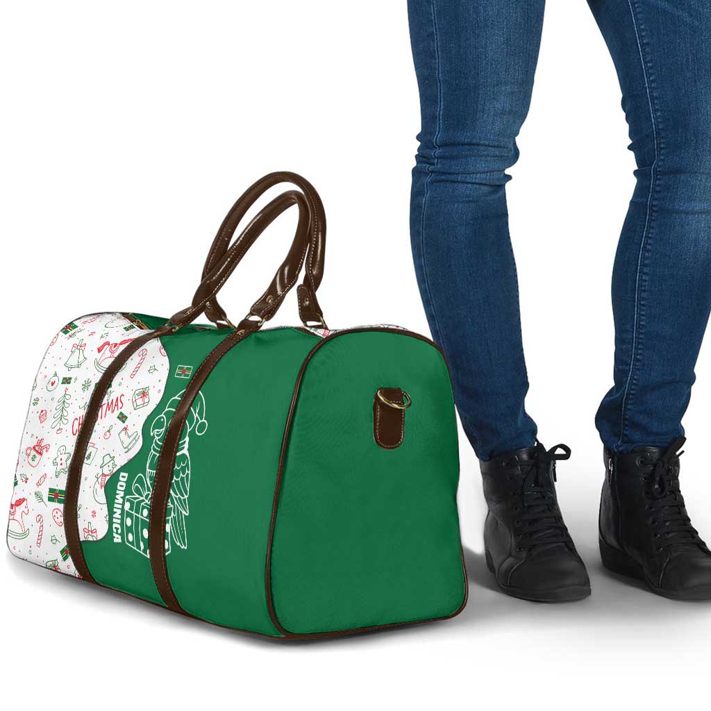 Dominica Christmas Travel Bag with Parrot Gift Box and Festive Pattern Design - Wonder Print Shop