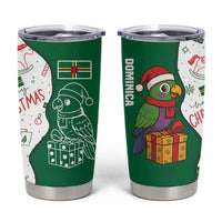 Dominica Christmas Tumbler Cup with Parrot Gift Box and Festive Pattern Design - Wonder Print Shop