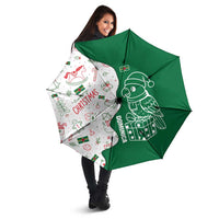Dominica Christmas Umbrella with Parrot Gift Box and Festive Pattern Design - Wonder Print Shop